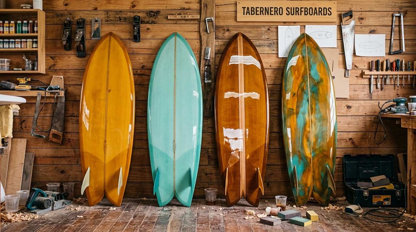 Tablas de surf artesanales retro fish